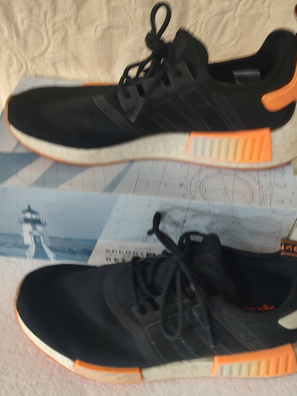 adidas Black Sneakers with Orange Accents